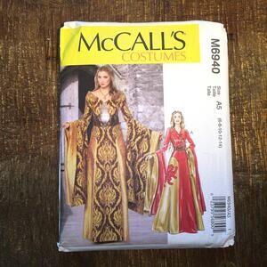 McCalls Sewing Pattern M6941 Misses Game of Thrones Cersei Cosplay 6-14 UNCUT